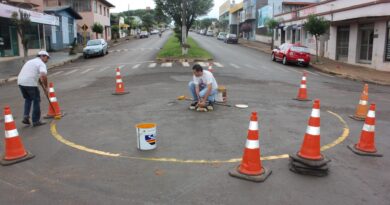 Rótula está em teste na esquina da Av. Luiz Lunardi, próximo ao Brasão